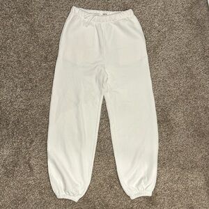 MATE the Label Organic Relaxed White Track Pants Small